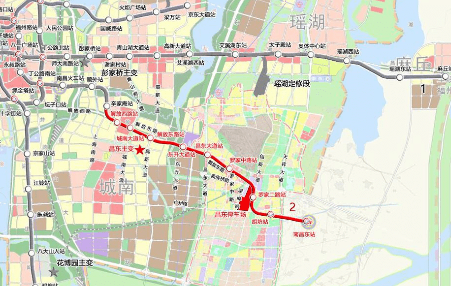 南昌地铁1,2号线延线站点首曝光!这些楼盘将坐享红利!