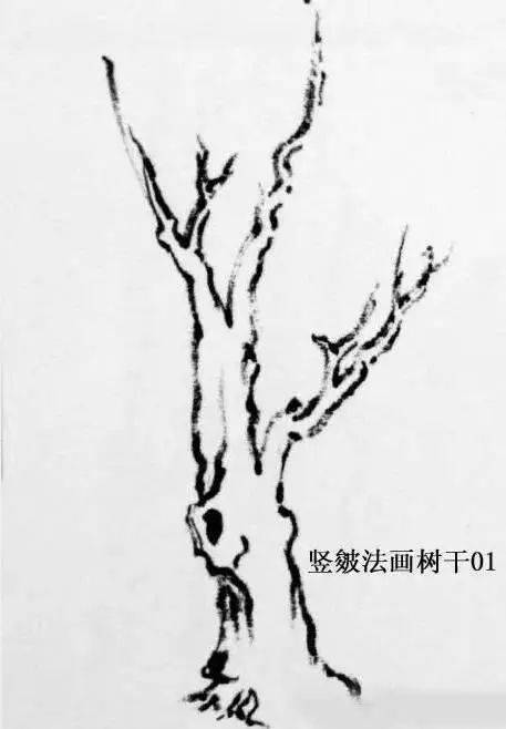 【国画教程】树干的两种画法