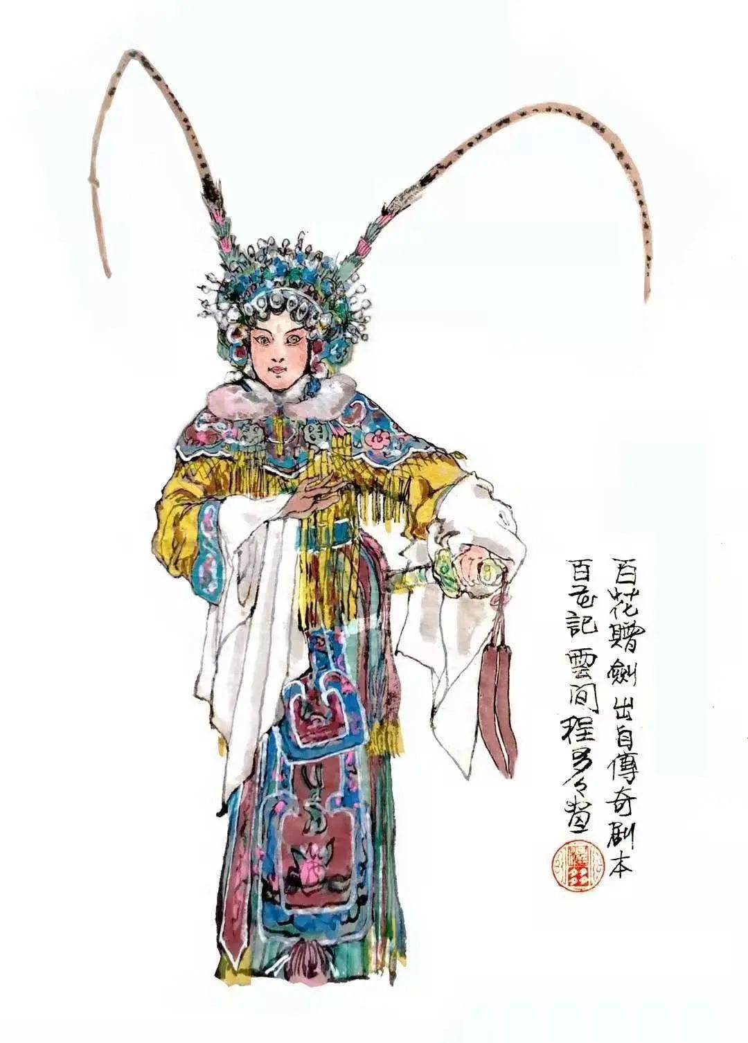 觉群名家佳作欣赏丨程多多昆曲人物画