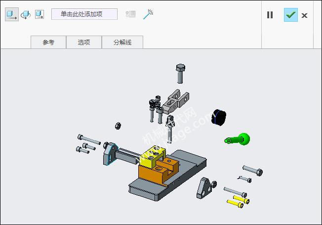 creo如何制作动画(3):如何制作装配体爆炸动画?