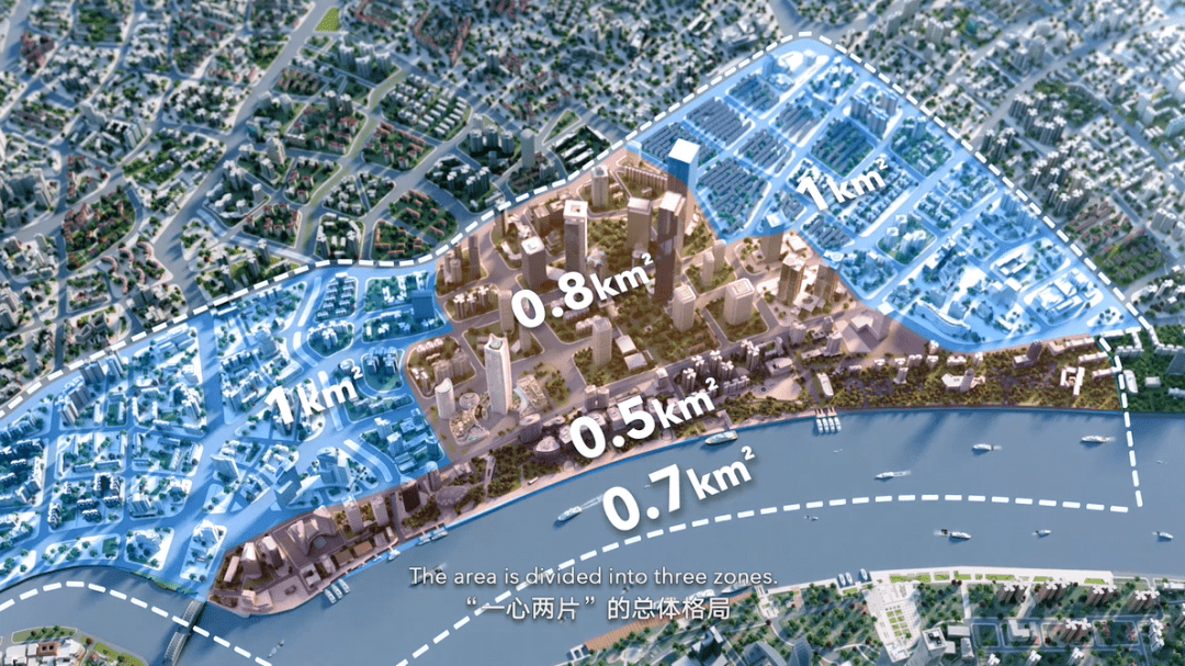 虹口北外滩规划图(点击看大图 中部核心商务区大概有0.