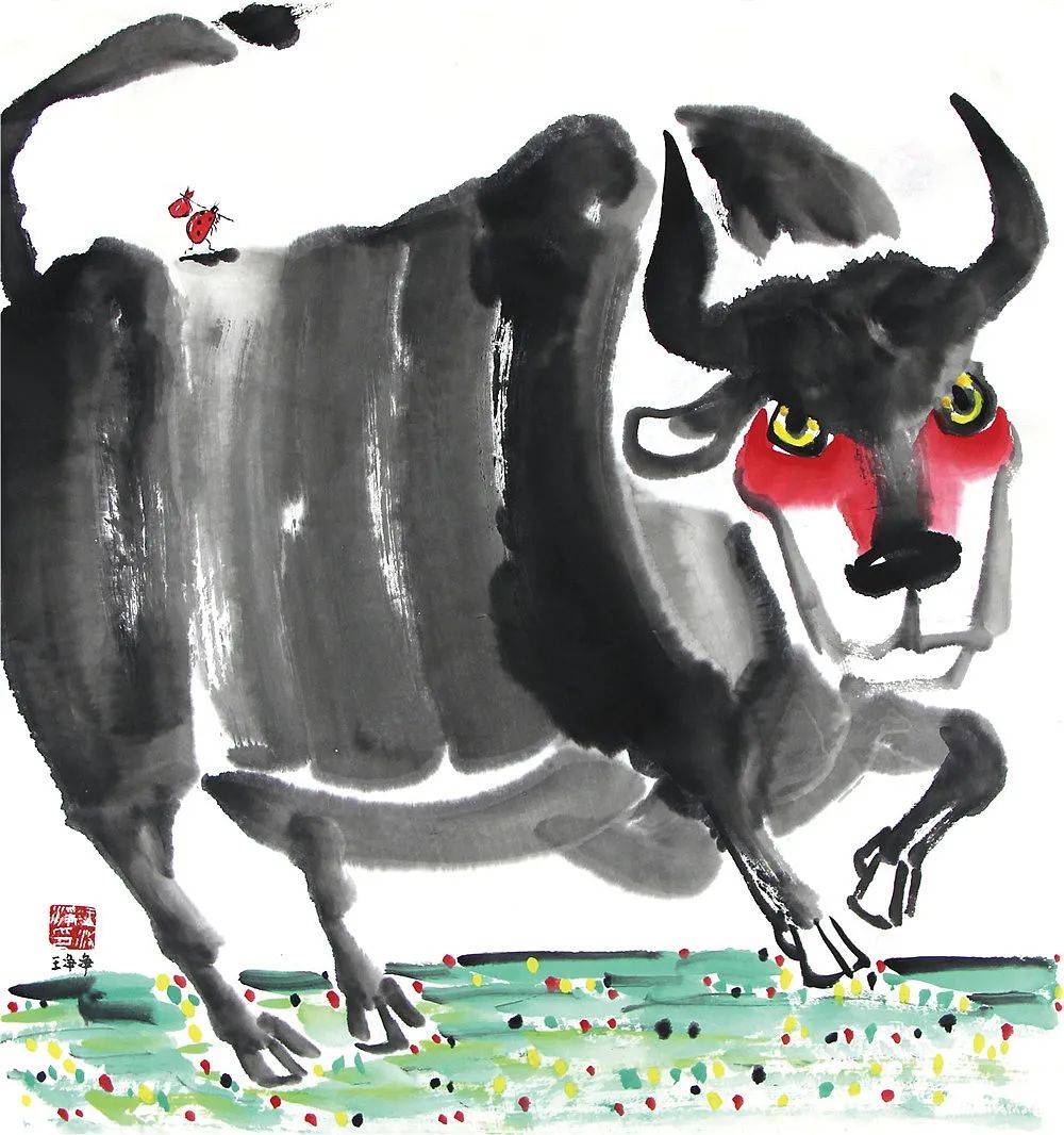 新年2021牛年插画元素,"牛"有"画"说