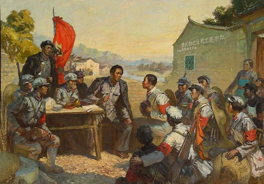 《古田会议决议》 为古田会议的召开做好了充分准备 油画《毛泽东在