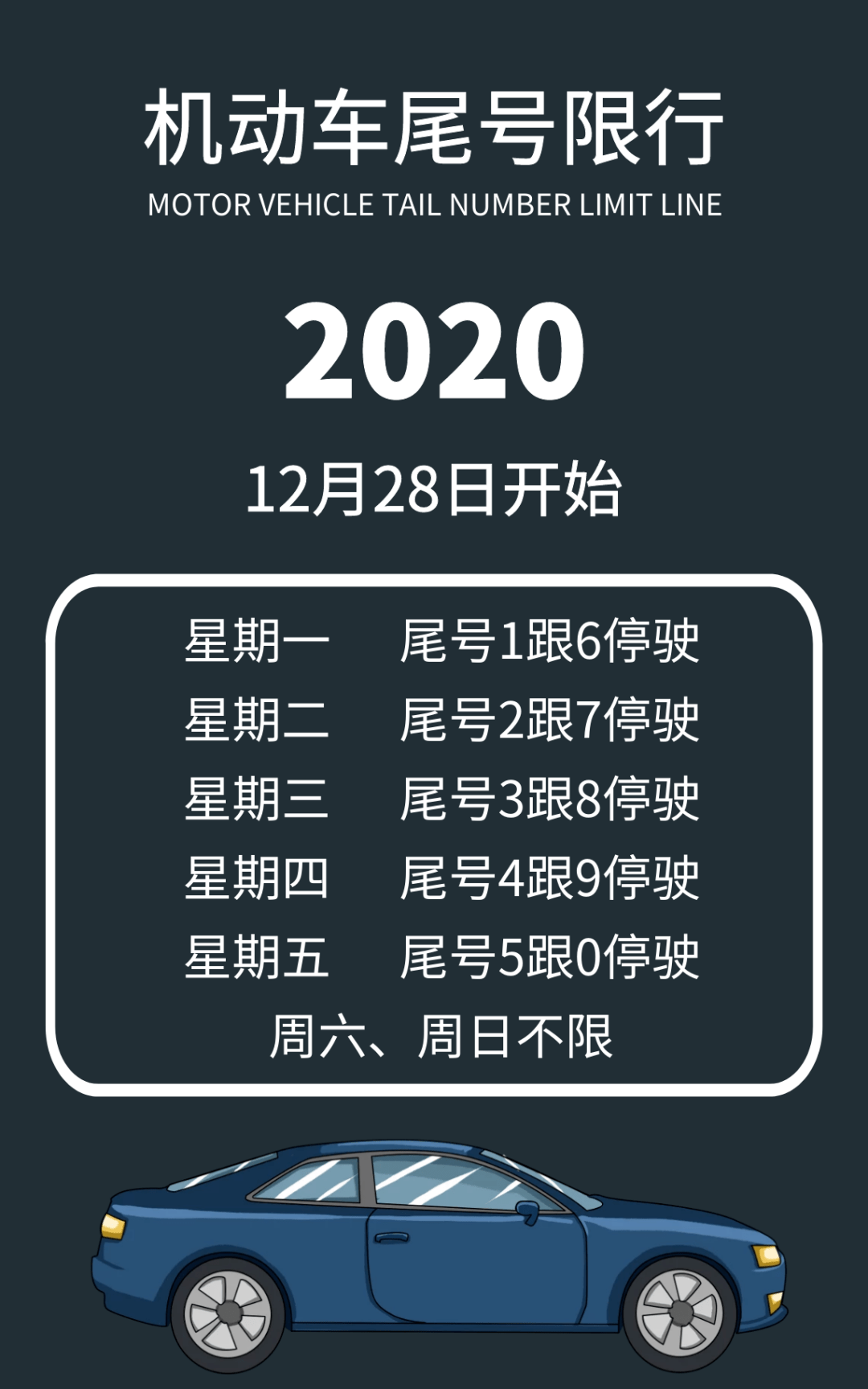 【紧急通知】下周一起,自贡这些车牌尾号即将限行!车主们赶快看!