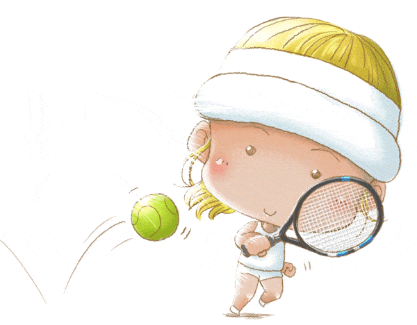 拿着板子打网球