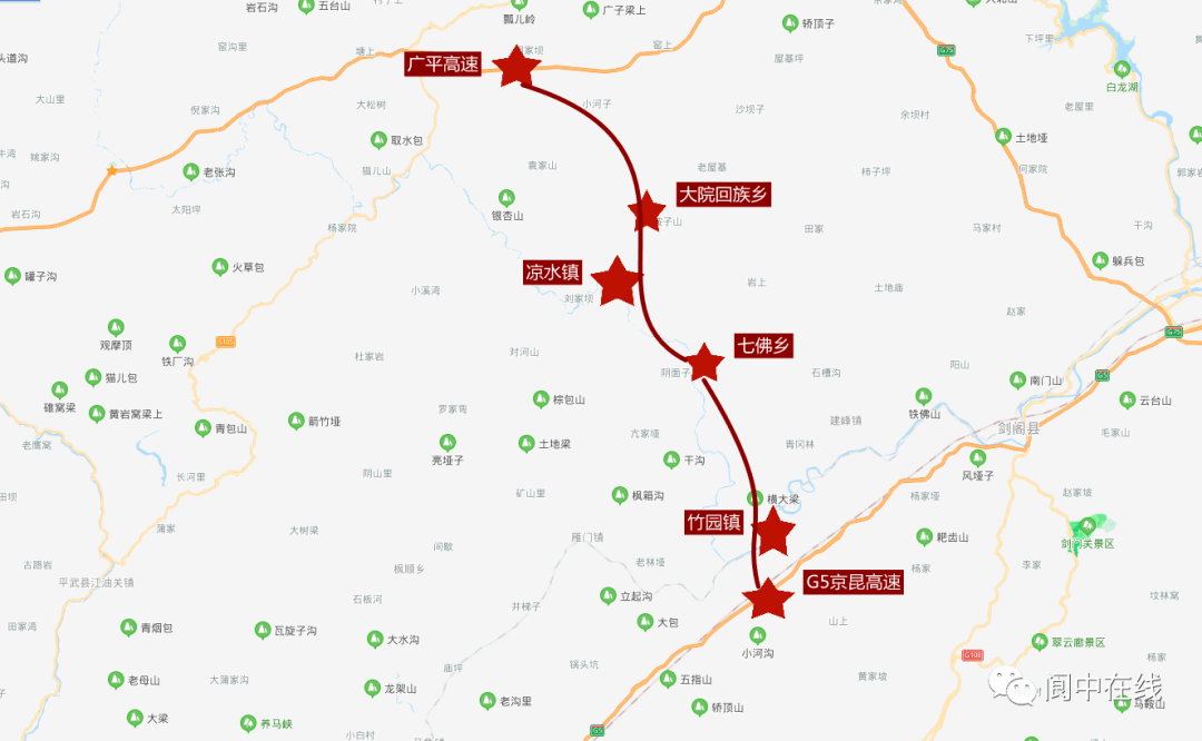 新规划高速公路:青川→剑阁→苍溪→阆中.看看经过你?