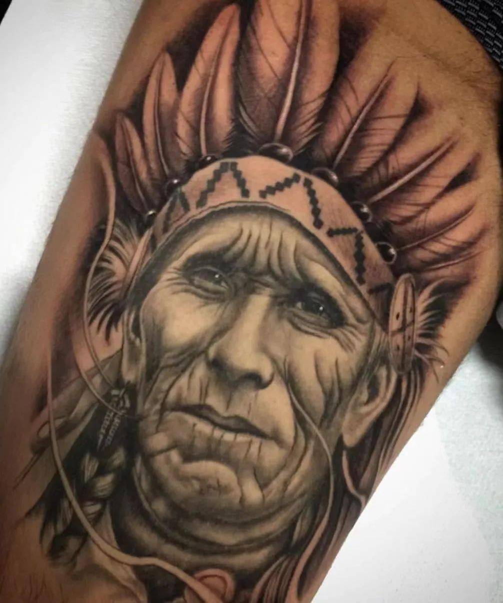 原始部落印第安风格纹身