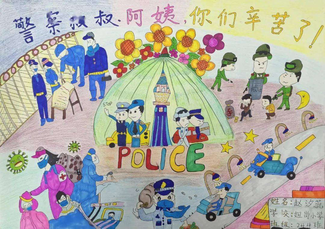 "我心目中的人民警察"少儿绘画优秀作品展播(一)