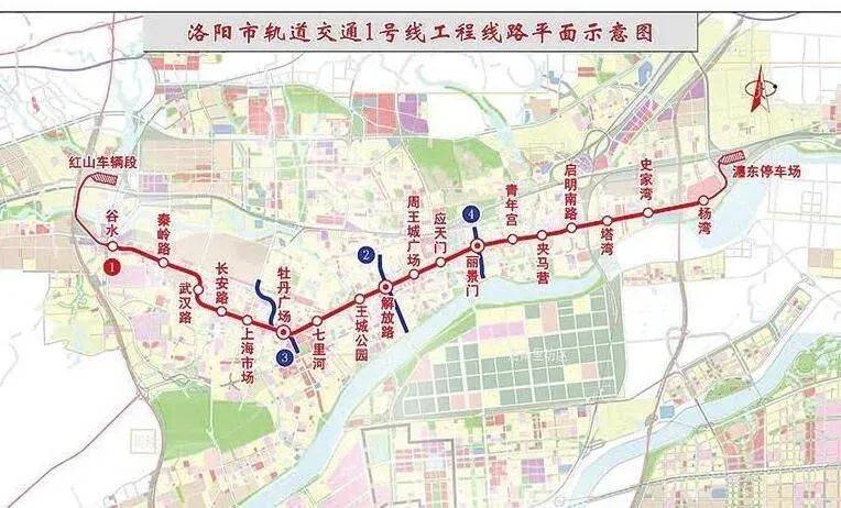 洛阳地铁1号线,目前已进入试运营阶段,  将于2021年上半年正式运营.