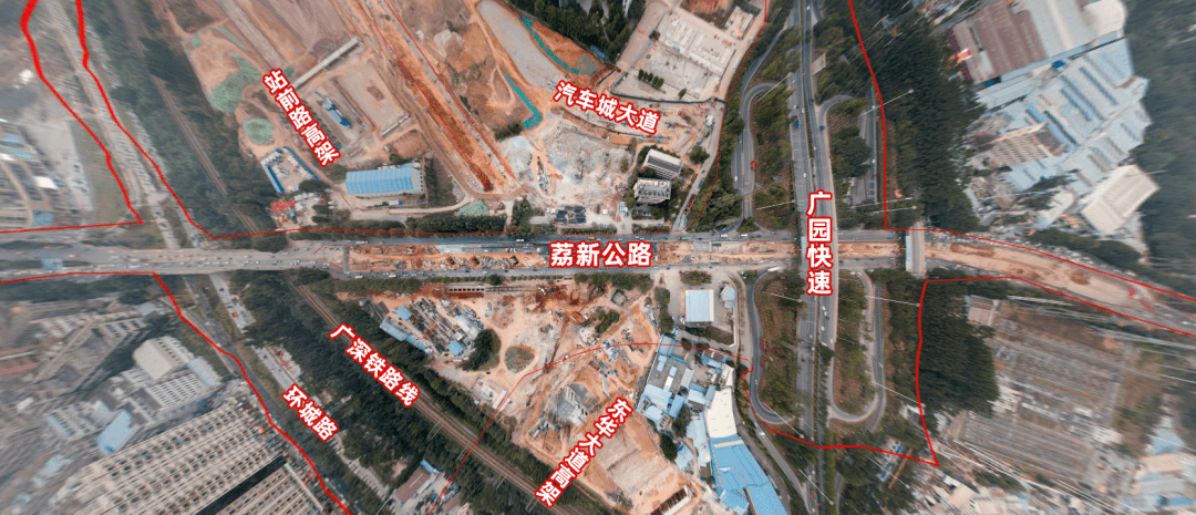 荔新路与广园互通立交封闭38日新塘加速打造超级路网