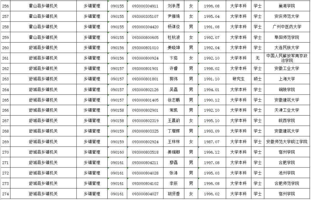 六安城区2020人口(2)