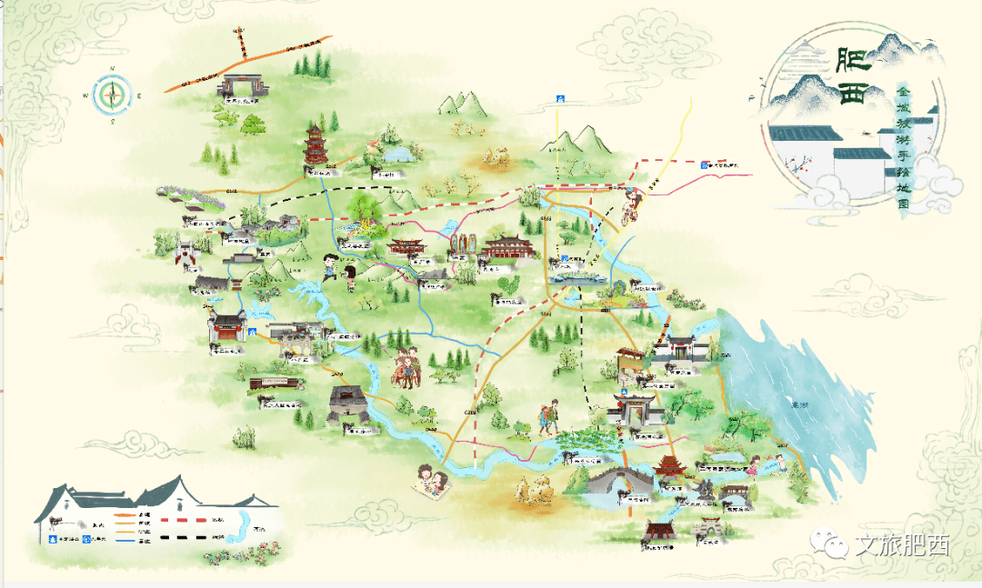 【收藏】玩转肥西,你还差这份"会说话"的手绘地图!