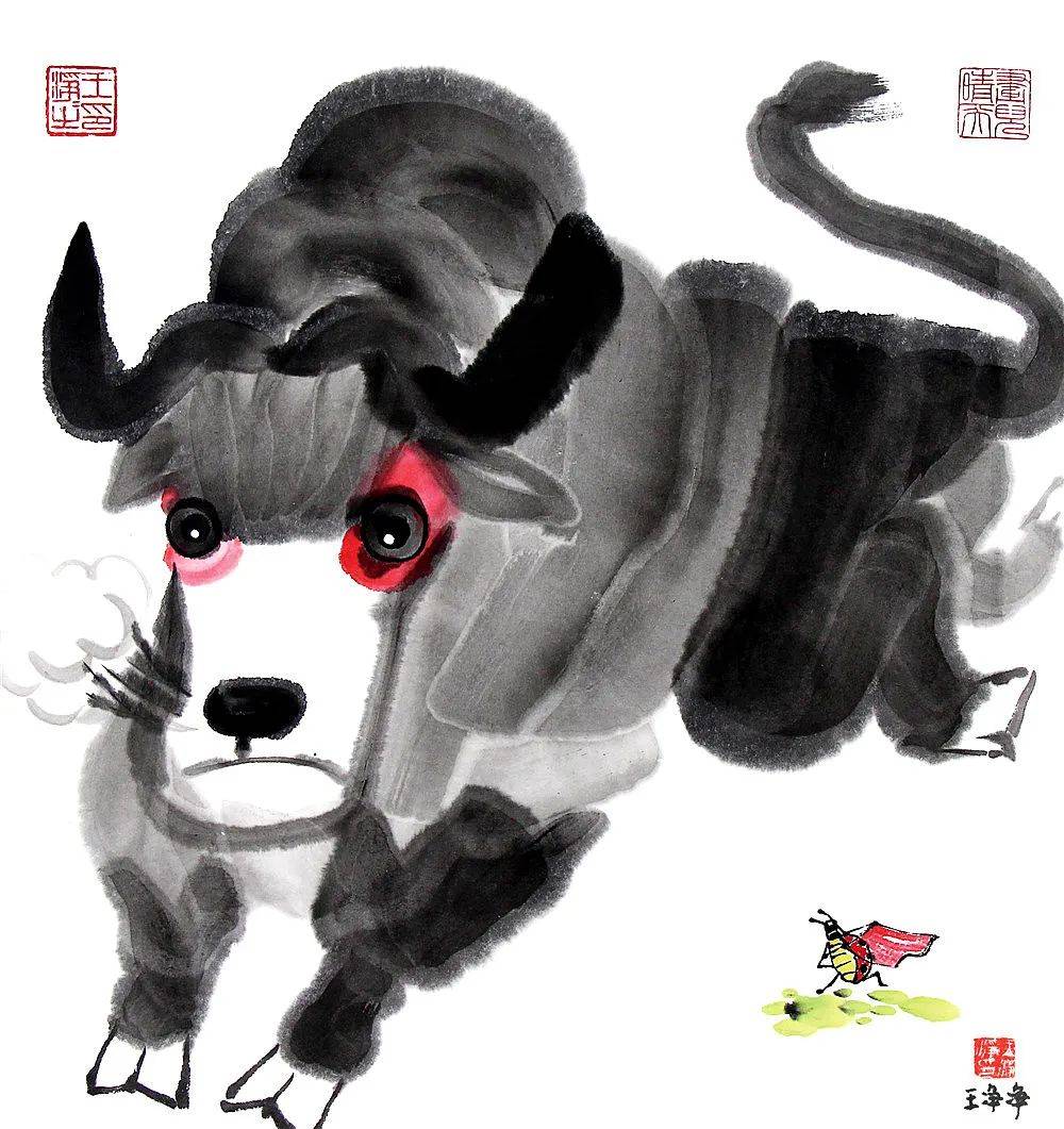 2021年牛的画,2021年牛年画 新年2021牛年插画元素,"牛"有"画"说