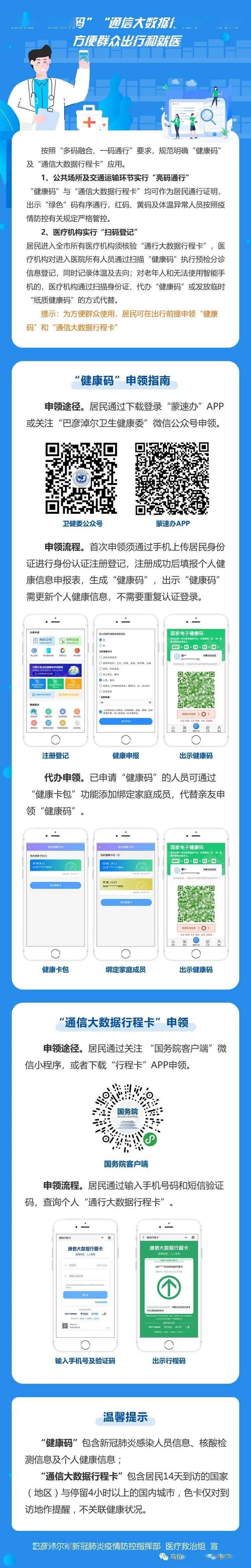 【健康】规范"健康码""通信大数据行程卡"使用方便群众出行和就医