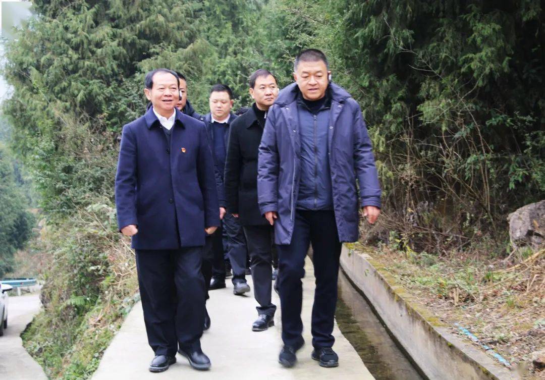 纳雍县委常委会班子成员赴七星关区生机镇高流村绝壁天渠,鸡鸣三省