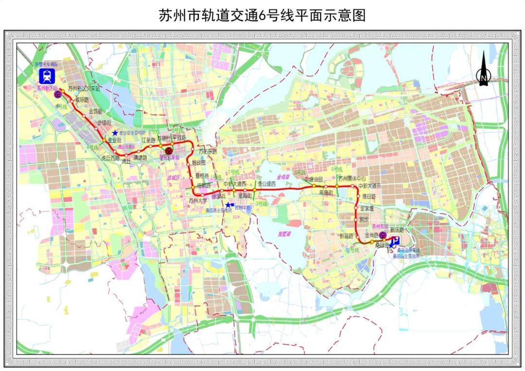 苏州轨道交通6号线全线共 设有车站31座.