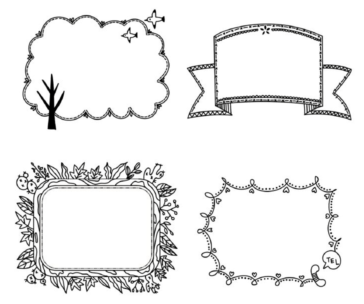 手抄报 边框素材,一大波漂亮边框,简单易学