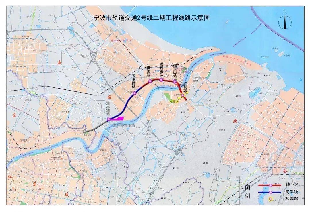 宁波轨道交通7号线,线路南起于东钱湖地区云龙站,经过下应街道,东部