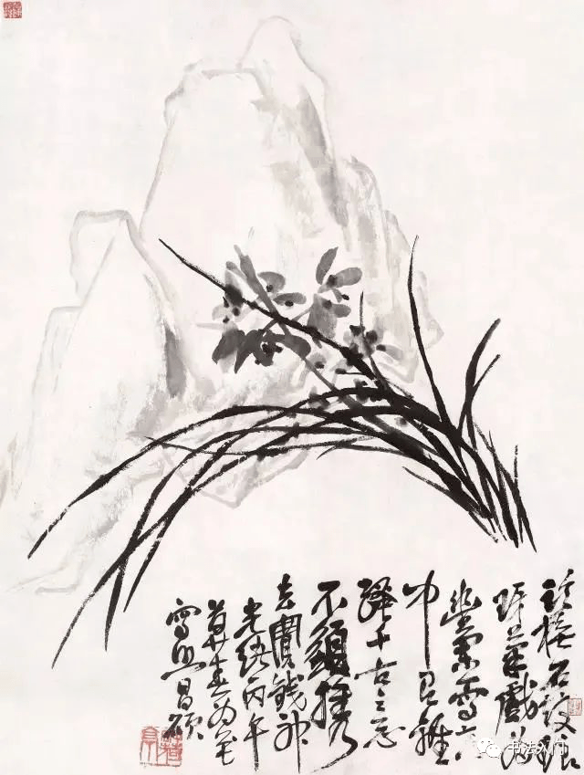 吴昌硕画兰:中有离骚千古意