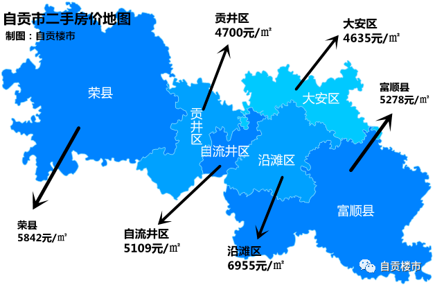 自贡二手房房价地图出炉!