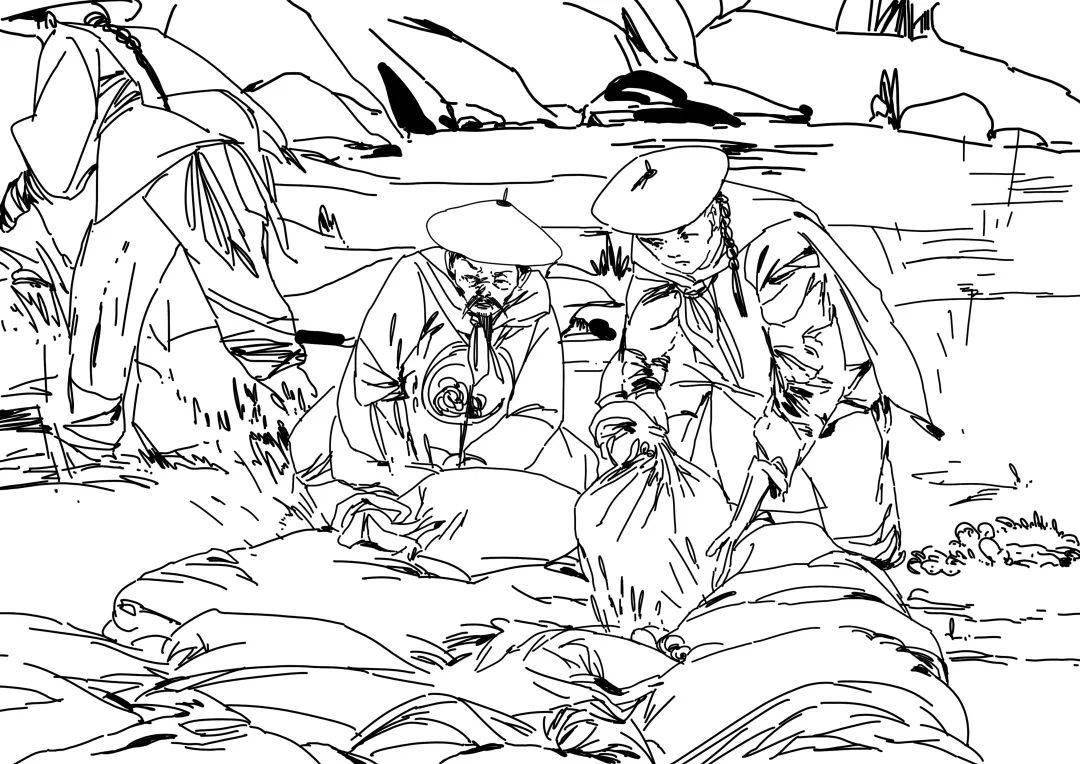 简笔画 手绘 线稿 1080_764