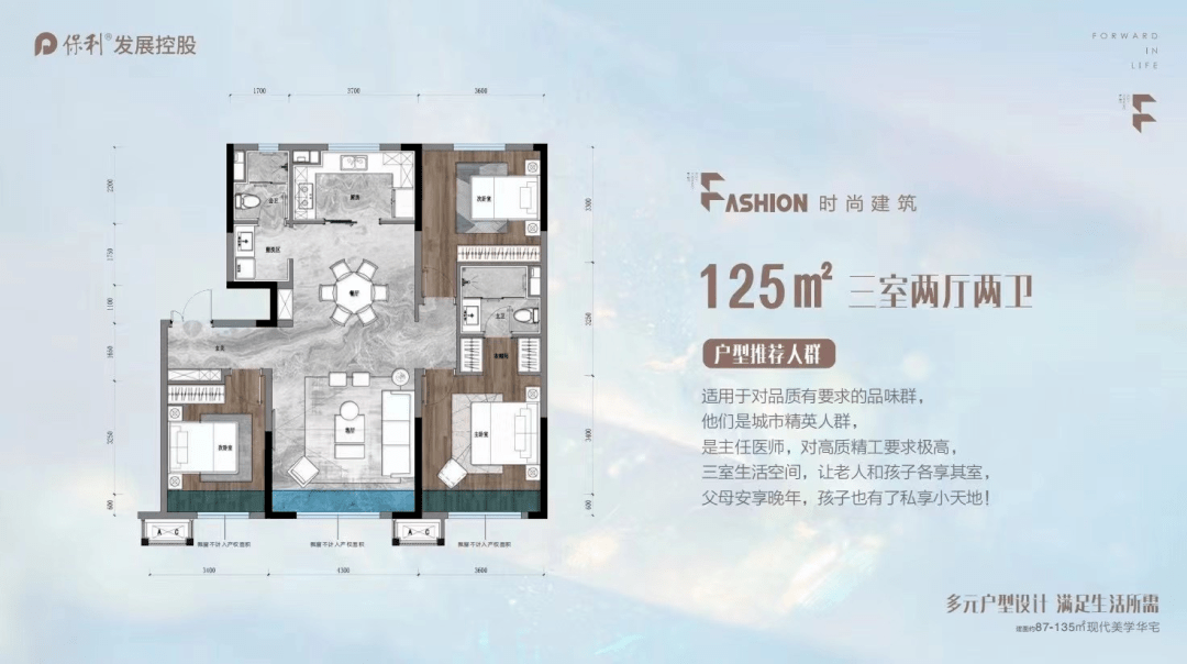 新盘入市:新盘入市,保利阅云台的户型图首发,87-135平米!