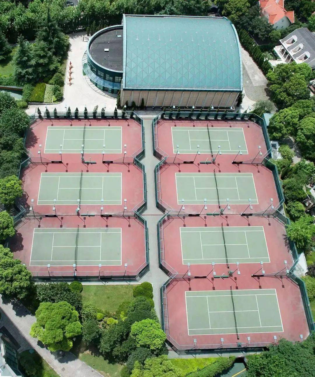 原上海国际网球中心室外球场俯瞰图