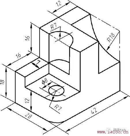 根据轴测图绘制二维图图例100例