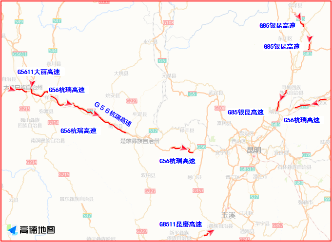 云南2021高速规划图,云南2035高速规划 2021年春节云南高速出行预测来了!如何避堵看这里