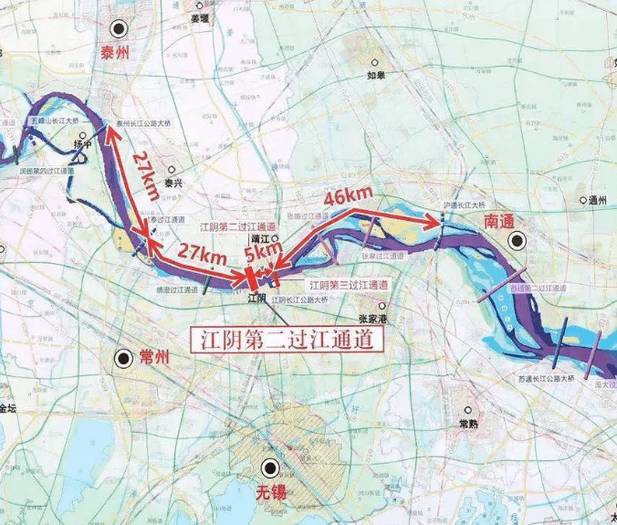 江阴靖江长江隧道(又称"江阴第二过江通道)是《江苏省长江经济带综合