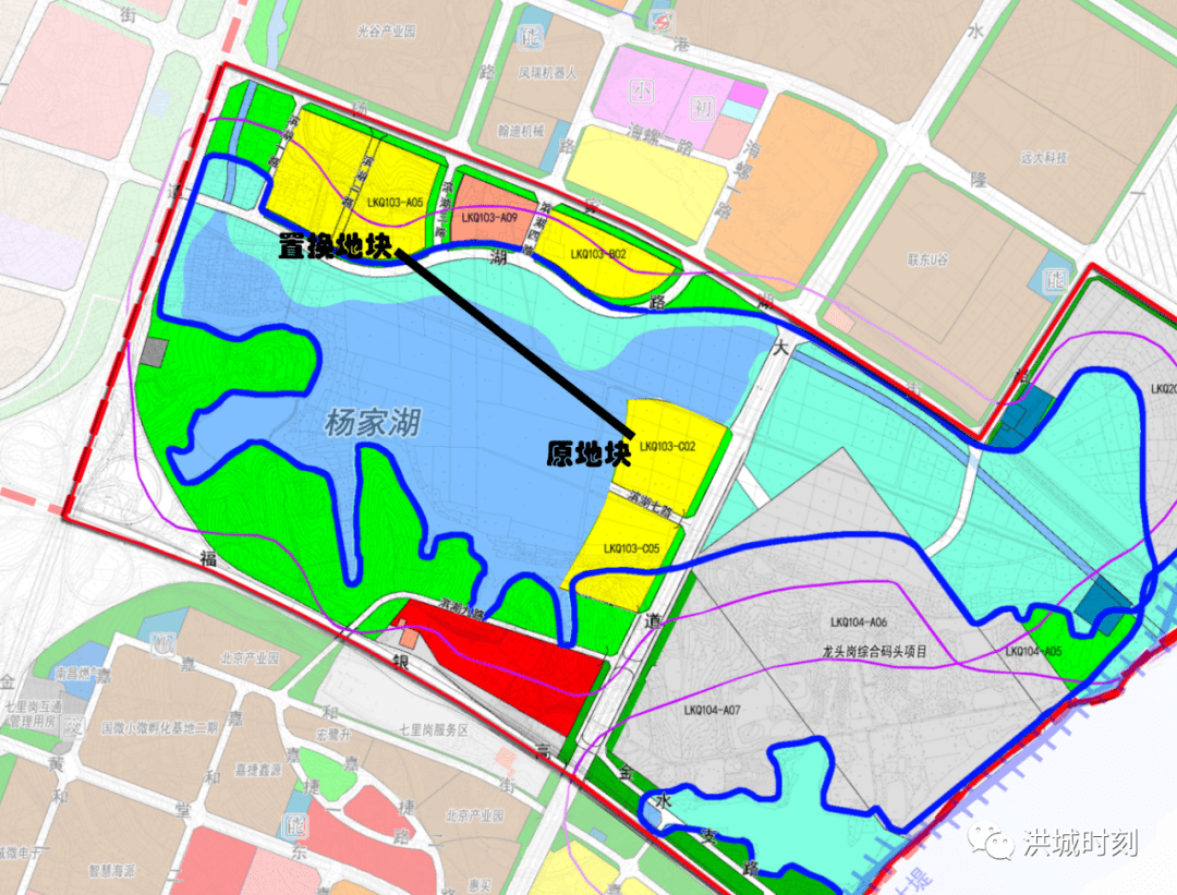 有大调整临空杨家湖片区控规优化湖体面积变大阳光城地块进行置换