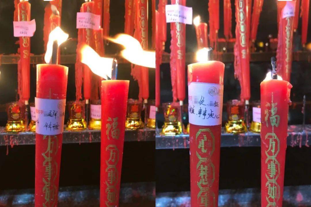 人群聚集,永兴寺以线上供奉鲜花,祈福禄位,香烛等方式为信众祈福纳吉