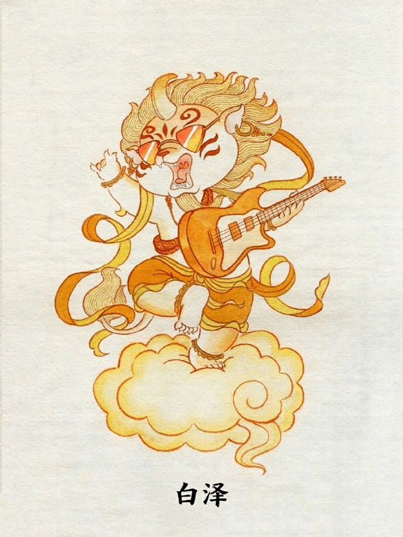 "传说囚牛是众多龙子中性情最温顺的,它不嗜杀不逞狠,专好音律.