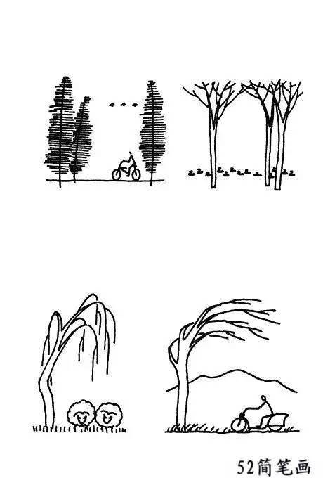 教你超简单的大树简笔画春天就是要画出来