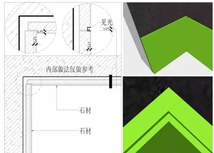 石材收口问题总结,掌握方法最重要!_阳角