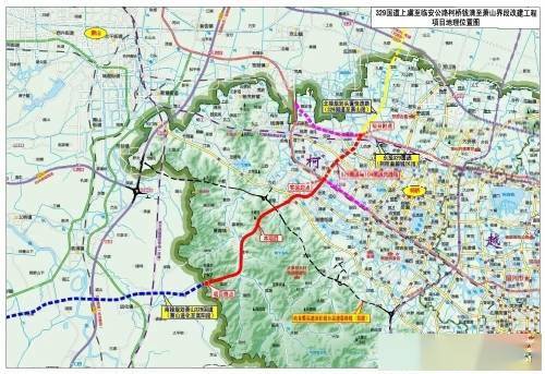 329国道柯桥钱清至萧山界段地理位置图