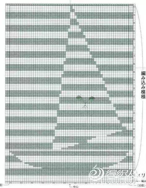 儿童棒针毛衣系列小帆船图案拼色毛衣附图解