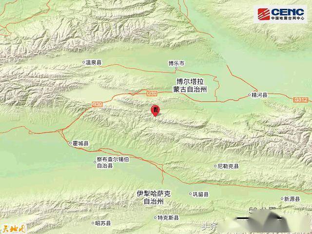 新疆博尔塔拉州精河县发生3.5级地震