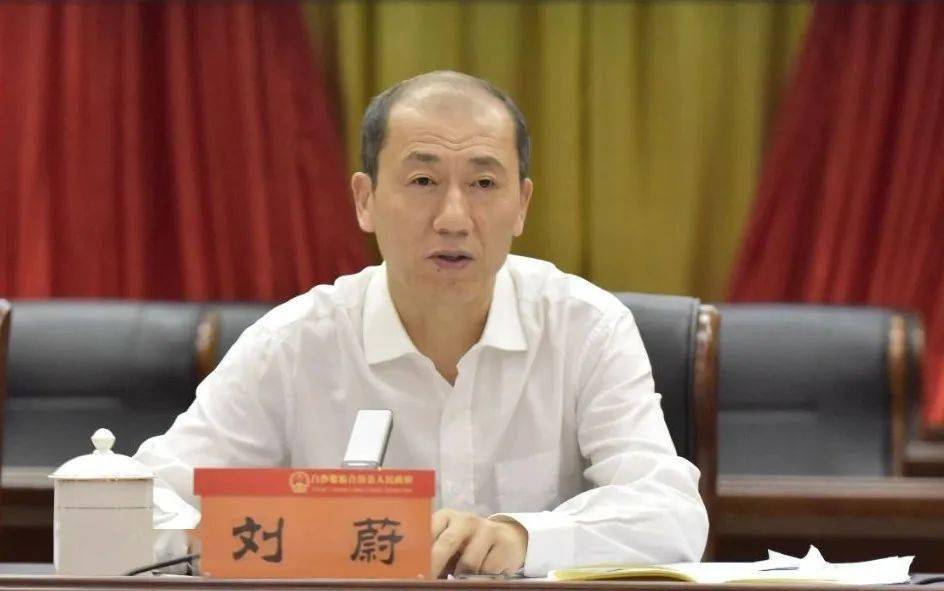 县委书记刘蔚,县人大常委会主任王桂厅,县委副书记,县长胡翔,县政协