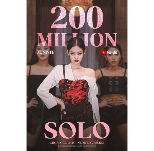 [星闻]blackpink jennie的《solo》舞蹈视频点击量突破2亿