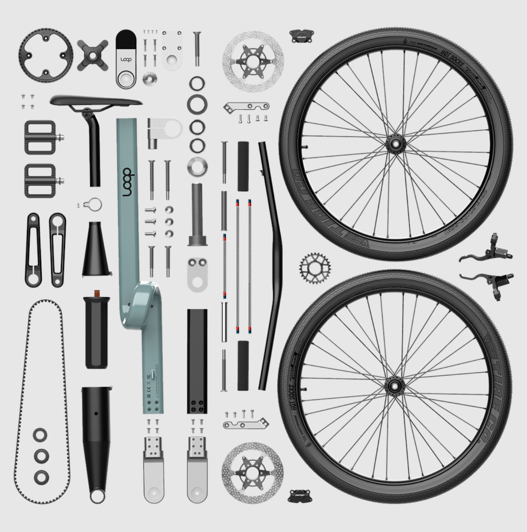 并且,采用精简的模块化设计,相比传统的自行车零件要少很多.