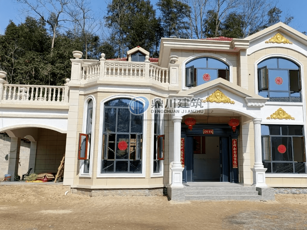 15米×11米,二层农村别墅,堂屋 挑空客厅 大露台车库