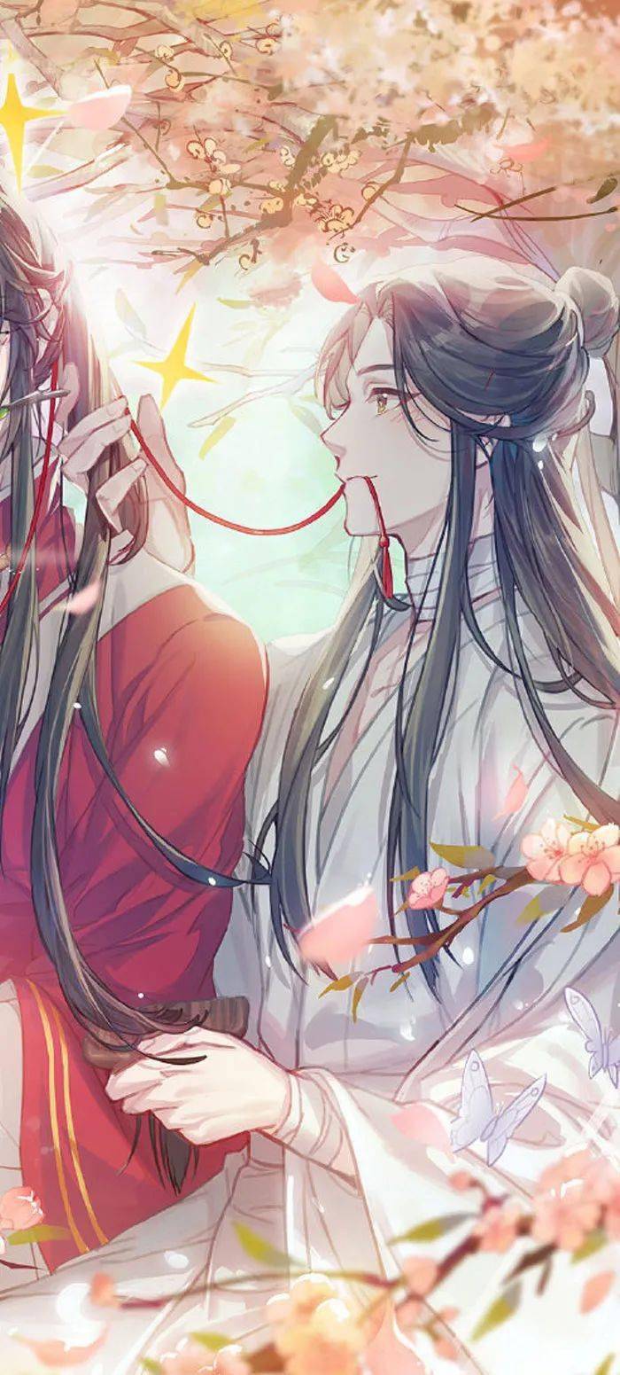 《天官赐福》手机壁纸:为你花开满城,为你灯明三千.