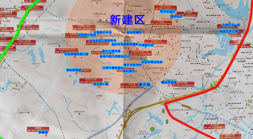 离闭环又进一步!南昌最新楼盘地图出炉