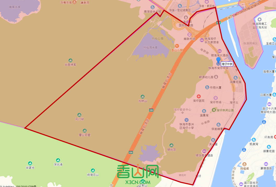 湾仔中学 湾仔中学 学 区 地理范围:  湾仔街道办管辖范围,珠海保税