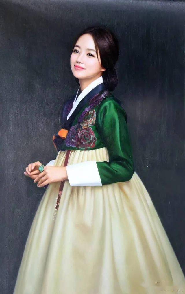 转载2021朝鲜绘画大展我们的美女中