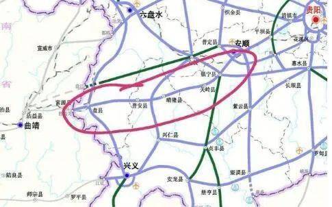 接已建成的普定至安顺高速公路和安顺西绕城高速公路,经普定县城,马场