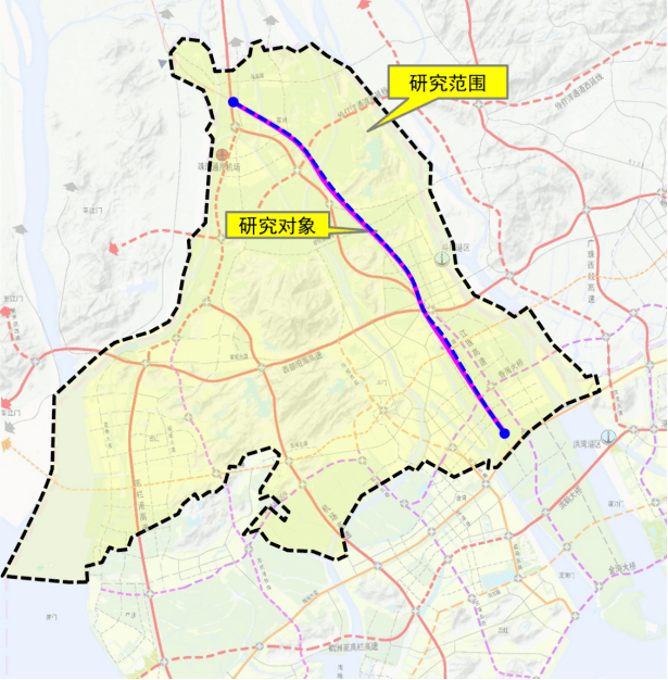 考虑到交通详细规划与通道两侧用地和道路等设施紧密衔接,因此详细