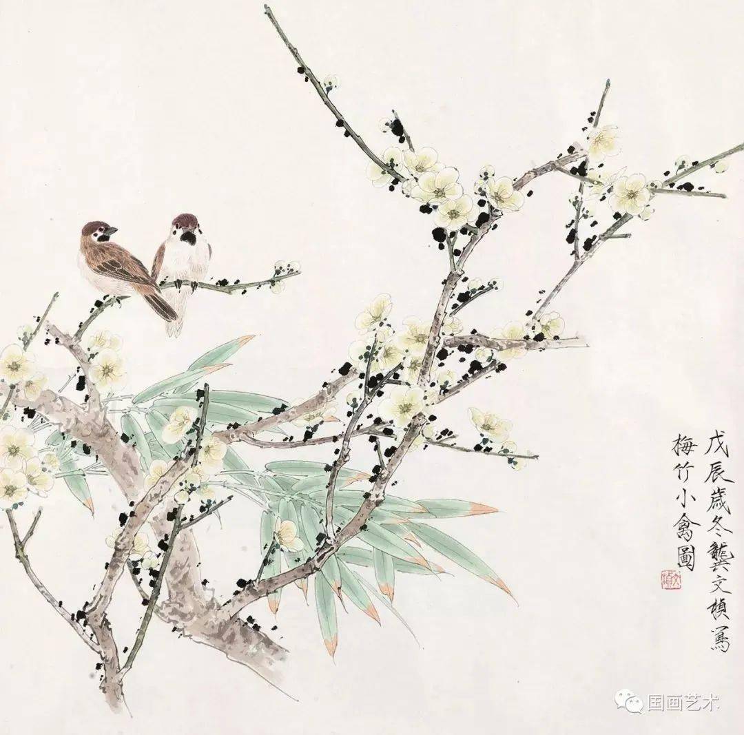 龚文桢的这组花鸟画,恬静美好_书画