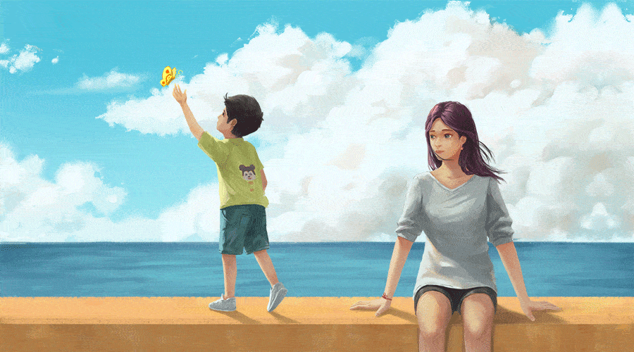 一到写作业时间,那就是我的噩梦 我的世界变得灰暗无比 没有一丝色彩